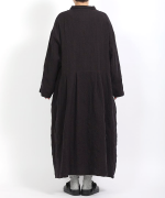 コットンウールグレンチェック　コートワンピース